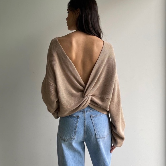 OAK + FORT Sweaters - Oak+Fort open back/front sweater